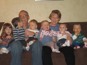 Grandma and Grandpa and the grandkids
